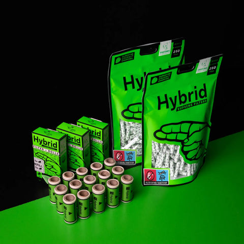 Bundle Kombipack Refill mit Hybrid Aktivkohle Filters und Rolling Papers
