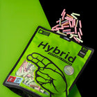 Geöffnete Hybrid Supreme Filters Packung mit 1000 bunt gemischten Slim-Aktivkohlefiltern, Superfine Coconut Charcoal, 6,4 mm