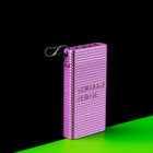 Hybrid Filters Baukasten ToGo in Magenta: geschlossenes Joint Case mit 3D-Struktur, Karabiner und Prägung „Chilliger Chilln."