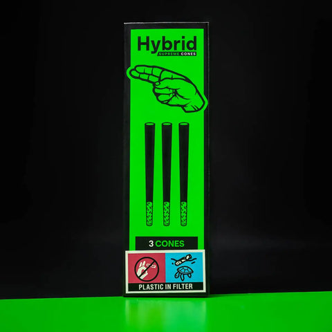 Hybrid Conical Cones Verpackung – Pre Rolled Cones mit Aktivkohlefilter, 3 Stück Box