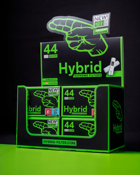 Hybrid Aktivkohlefilter Plus Size in 44-er Packung Display