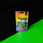 Bag55 Hybrid Supreme Filter Verpackung stehend, mit bunte, regenbogenfarbige Aktivkohlefilter und Sackerl